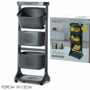 Carrello karry con ruote 44x29xh.112cm antracite