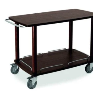 Carrello Legno Massello 2 Piani Colore Wenge' Metalcarrelli