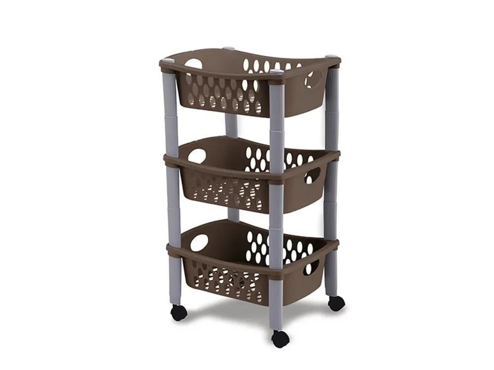 Carrello otello 3 piani tortora