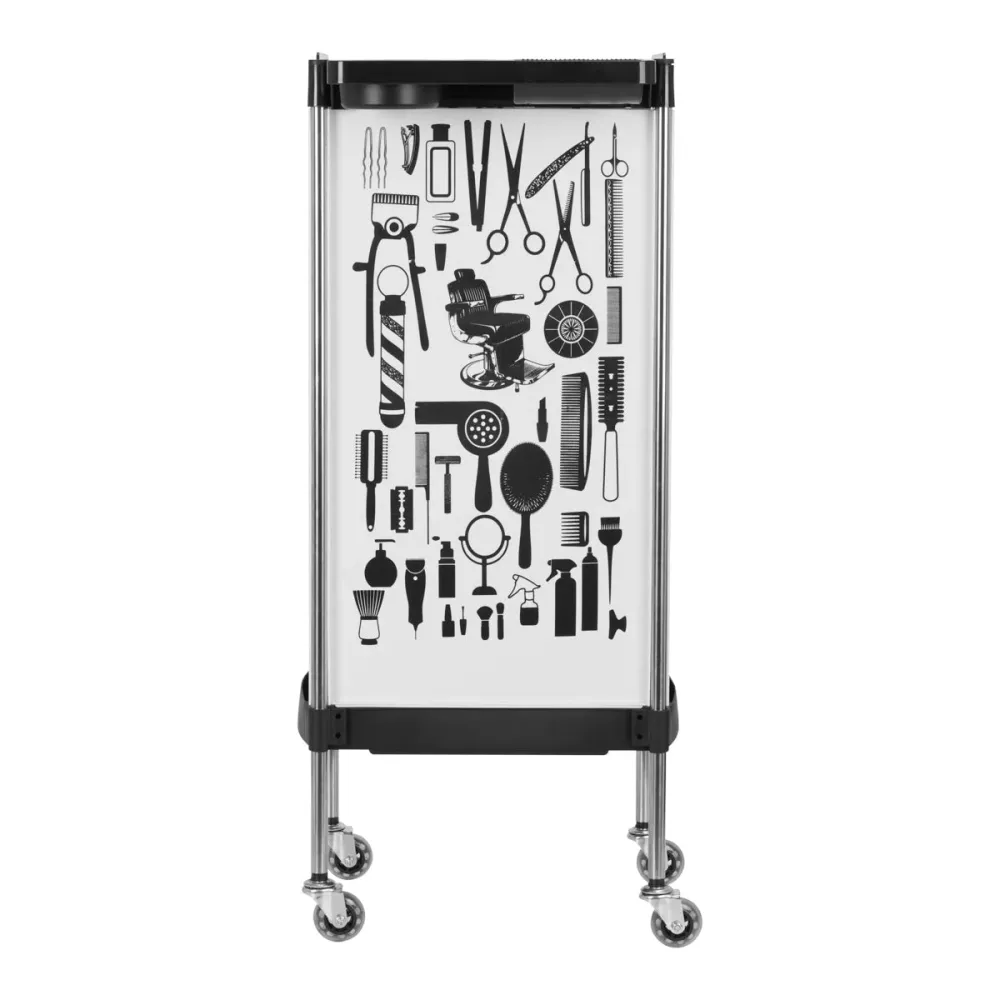 CARRELLO PARRUCCHIERE GABBIANO X11-9 BIANCO GRAFICHE