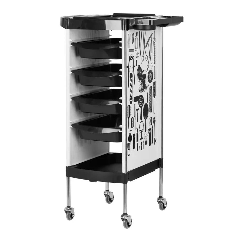 CARRELLO PARRUCCHIERE GABBIANO X11-9 BIANCO GRAFICHE