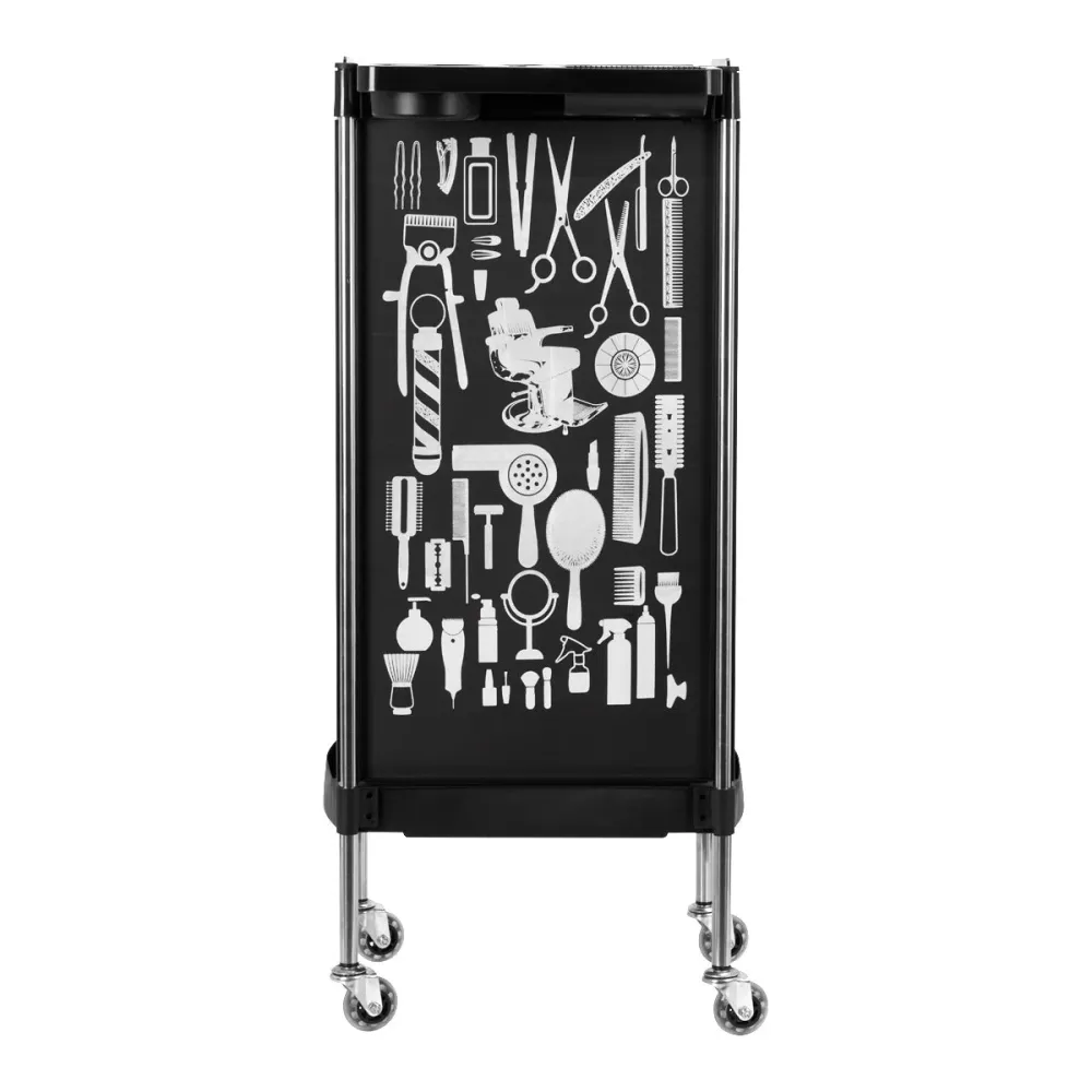 CARRELLO PARRUCCHIERE GABBIANO X11-9 GRAFICHE NERE