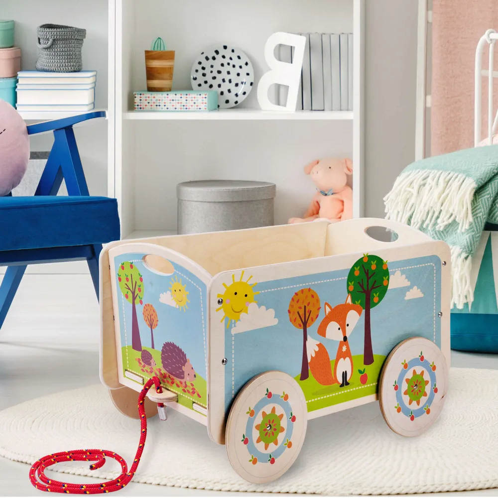 Carrello per Bambini - Volpe Portagiochi per Cameretta