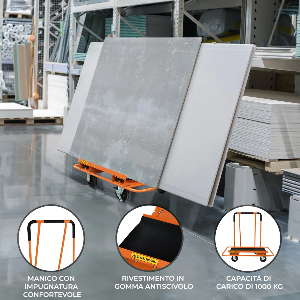 Carrello per Cartongesso fino 1000kg