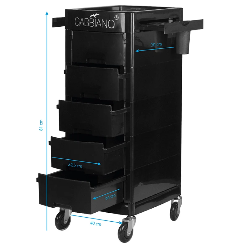 Carrello per parrucchiere Gabbiano FT65- (nero)