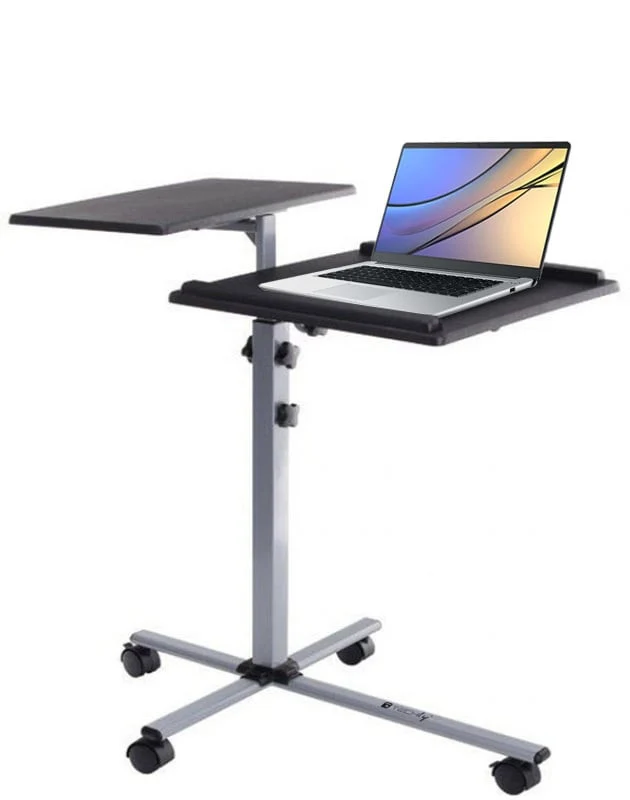 Carrello per Proiettore e Notebook Due Ripiani Regolabile Altezza