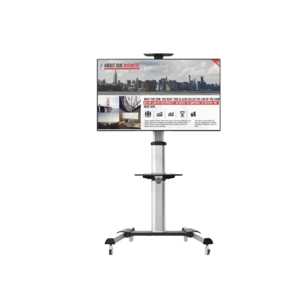 Carrello Porta TV Con Ruote Telescopico da 37 - 70 Pollici, Mensola + Supporto Videoproiettore