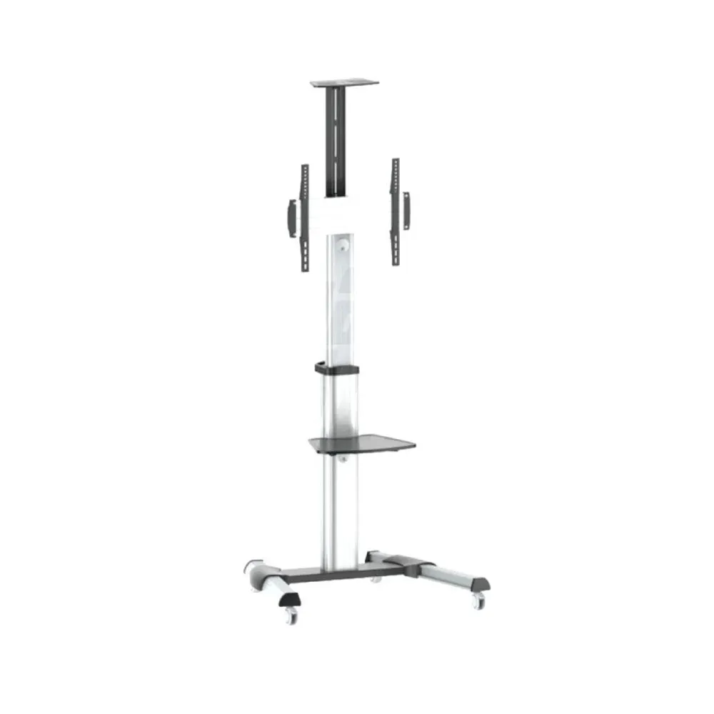 Carrello Porta TV Con Ruote Telescopico da 37 - 70 Pollici, Mensola + Supporto Videoproiettore