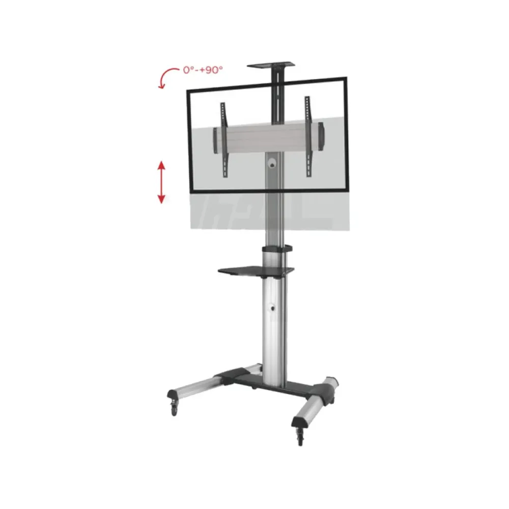 Carrello Porta TV Con Ruote Telescopico da 37 - 70 Pollici, Mensola + Supporto Videoproiettore