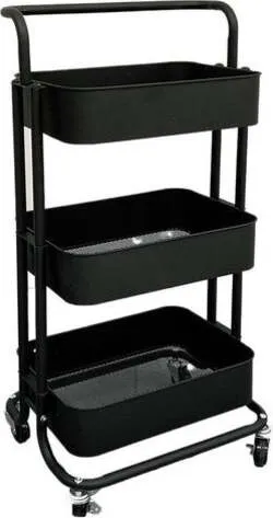 Carrello porta vivande General Trade 607071 PHAEDRUS Nero