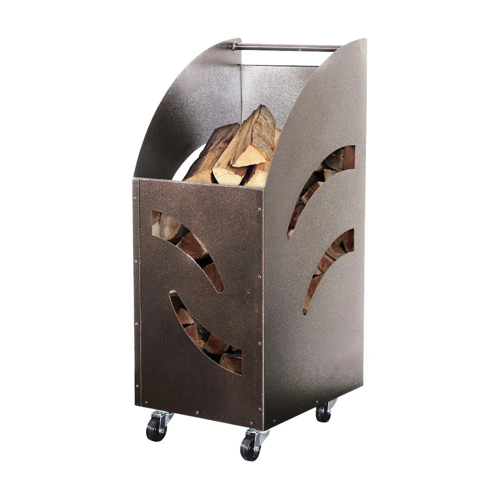 carrello portalegna per camino cm 32x42x80h