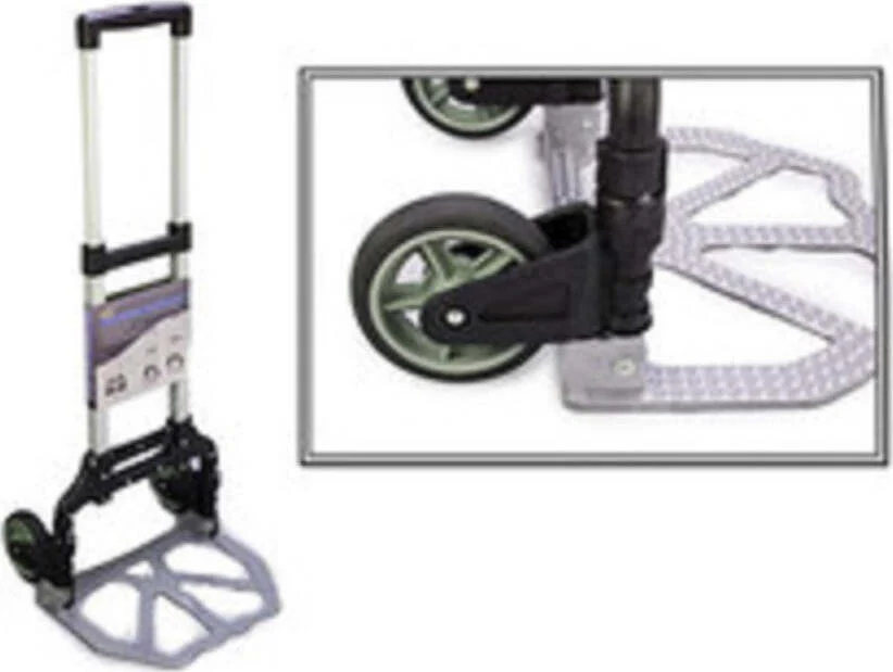 Carrello Portapacchi Alluminio Pieghevole Richiudibile Portata Max 70 Kg 2 Ruote