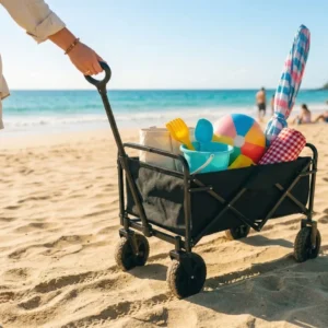 Carrello Portatutto Pieghevole – Portata 65kg, 96L – Nero
