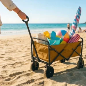 Carrello Portatutto Pieghevole – Portata 65kg, 96L – sabbia