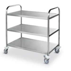 Carrello Portavivande 3 Piani Cm.91x59x95h Inox