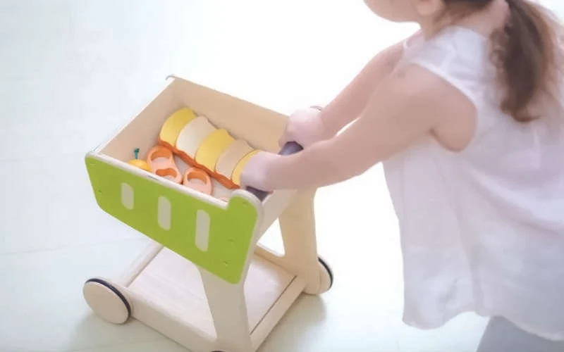 Carrello spesa legno per bambini | Pianificare i giocattoli