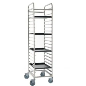 Carrello 20 teglie rivettato cm40x60x185