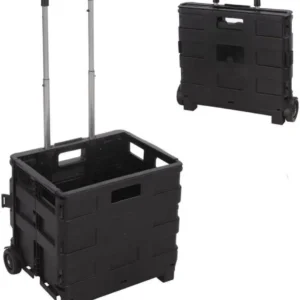 Carrello Trolley per Spesa Richiudibile Valigetta Manico Regolabile e 2 Ruote