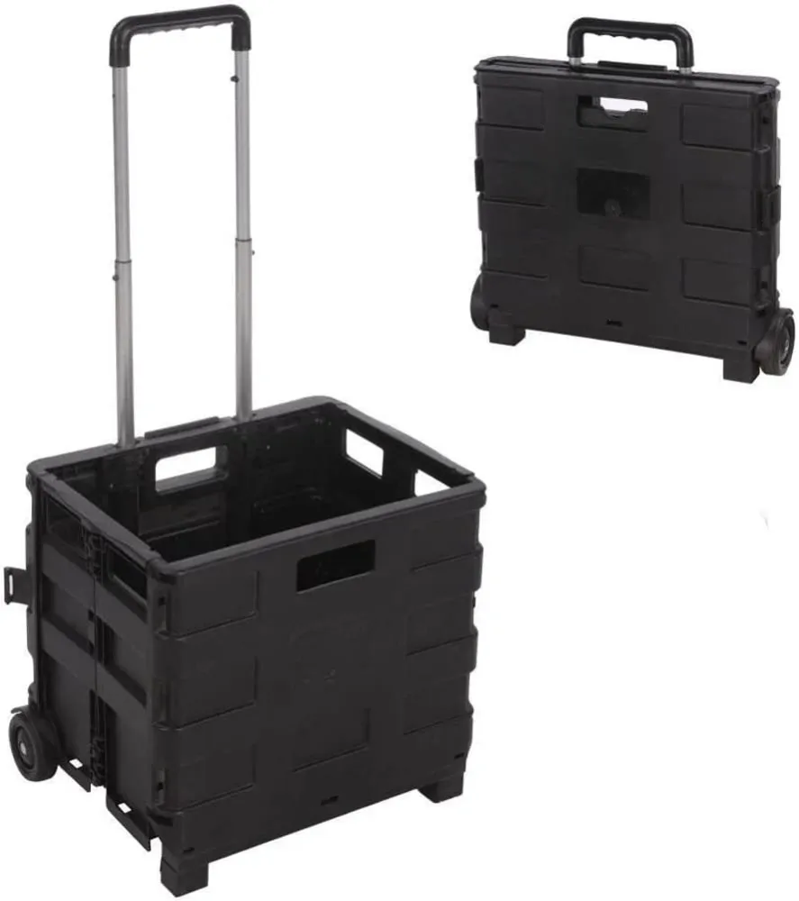 Carrello Trolley per Spesa Richiudibile Valigetta Manico Regolabile e 2 Ruote