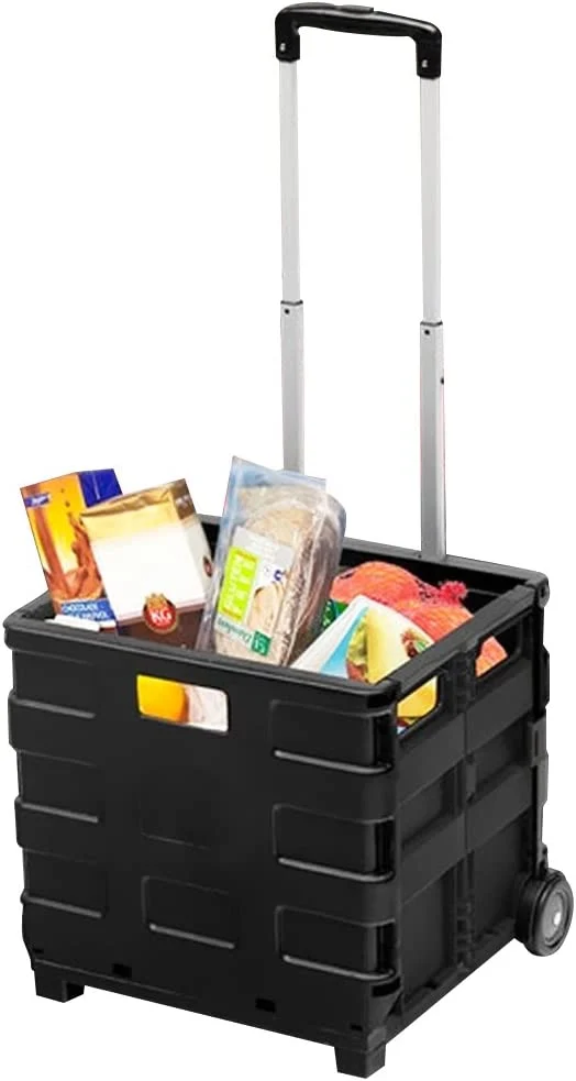 Carrello Trolley per Spesa Richiudibile Valigetta Manico Regolabile e 2 Ruote