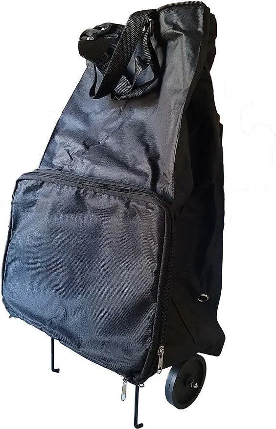 Carrello Trolley Portaspesa Richiudibile 2 Ruote Salvaspazio Portatile 30 Lbs
