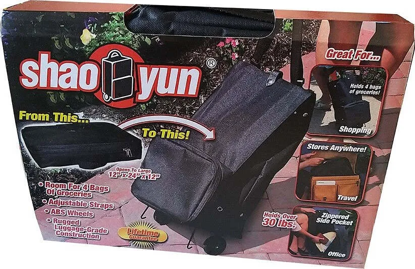 Carrello Trolley Portaspesa Richiudibile 2 Ruote Salvaspazio Portatile 30 Lbs