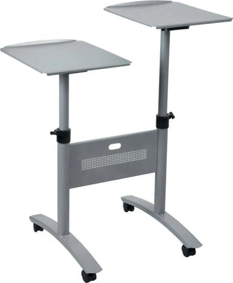 Carrello Twin - per proiettori multimediali - 2 ripiani - con ruote - 86 x 60 x 120 cm - grigio - Nobo