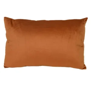 Cuscino velluto colore terra di siena rettangolare cm35x50xh10