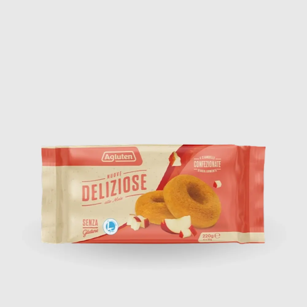 Le Deliziose alle Mele Agluten Senza Glutine e Senza Lattosio 220g