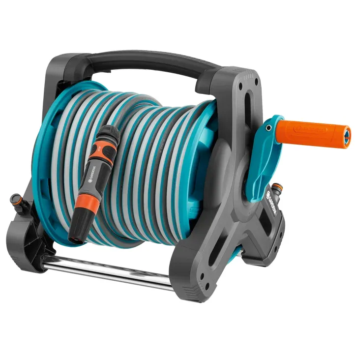 Gardena Set Avvolgitubo 10 Classic – Carrello Compatto con Tubo Incluso