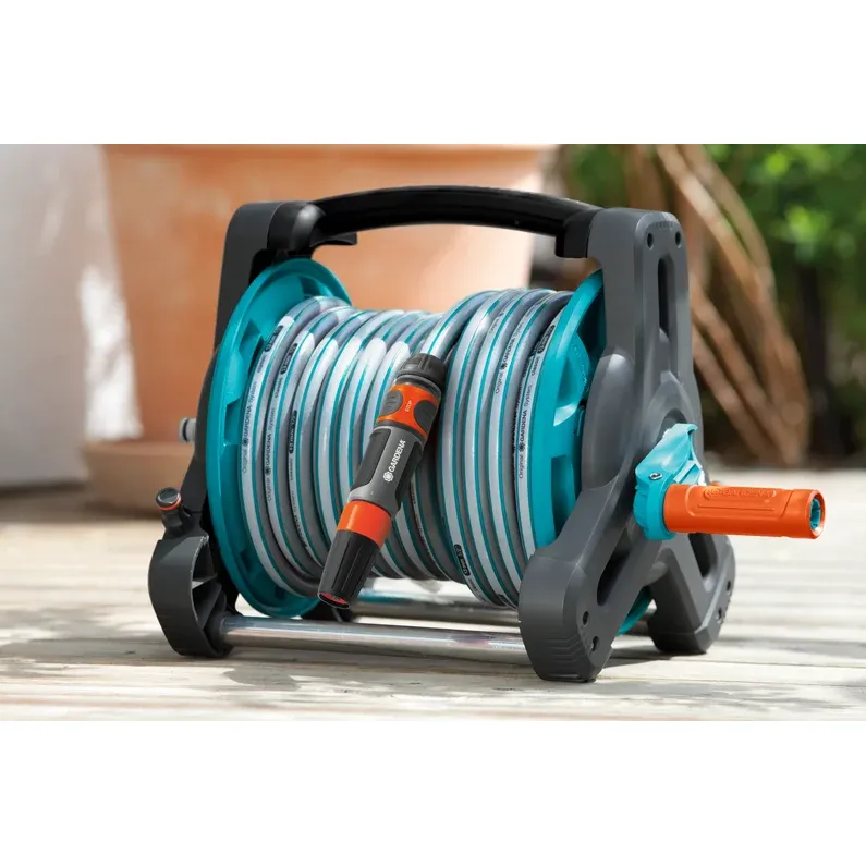 Gardena Set Avvolgitubo 10 Classic – Carrello Compatto con Tubo Incluso