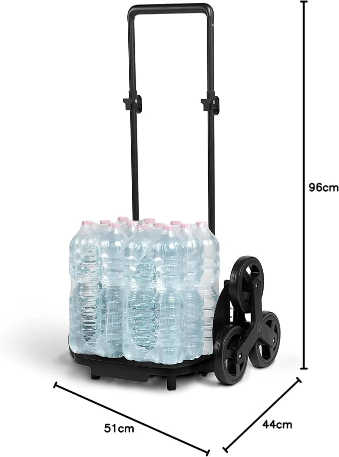 Gimi Carrello Spesa Tris 3 Ruote - XXL 52 Litri, Ideale per Salire le Scale