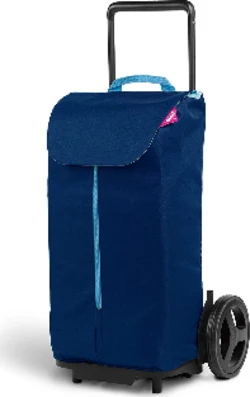 GIMI Komodo Carrello Portaspesa, Acciaio e Poliestere, Blu, 50 Litri
