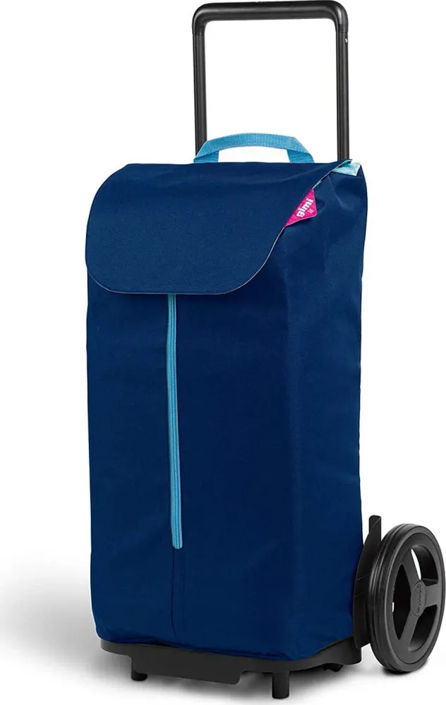 GIMI Komodo Carrello Portaspesa, Acciaio e Poliestere, Blu, 50 Litri