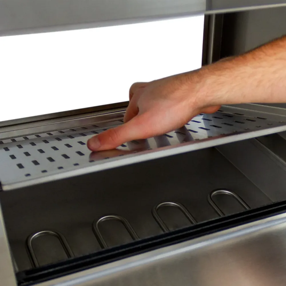 KuKoo Macchina Vapore per Hot Dog Acciaio Inox con Carrello