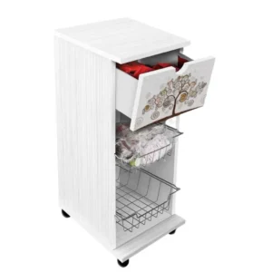 Linea tree white carrello multiservice 29x33x65cm bianco