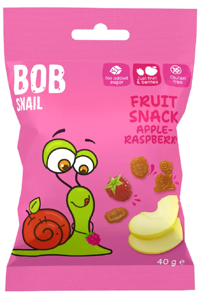 Lumachine di mele e lamponi senza glutine 40 g - BOB SNAIL