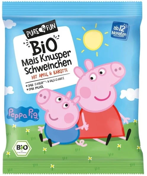 Mele e carote croccanti BIO 30 g Peppa Pig