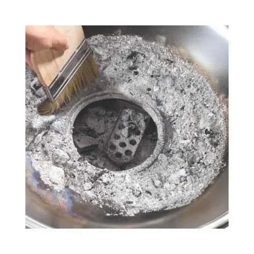 Ompagrill Barbecue Carbonella Con Coperchio e Carrello Con Doghe Legno Massello