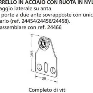 ORECA - CARRELLO ACCIAIO CON RUOTA NYLON
