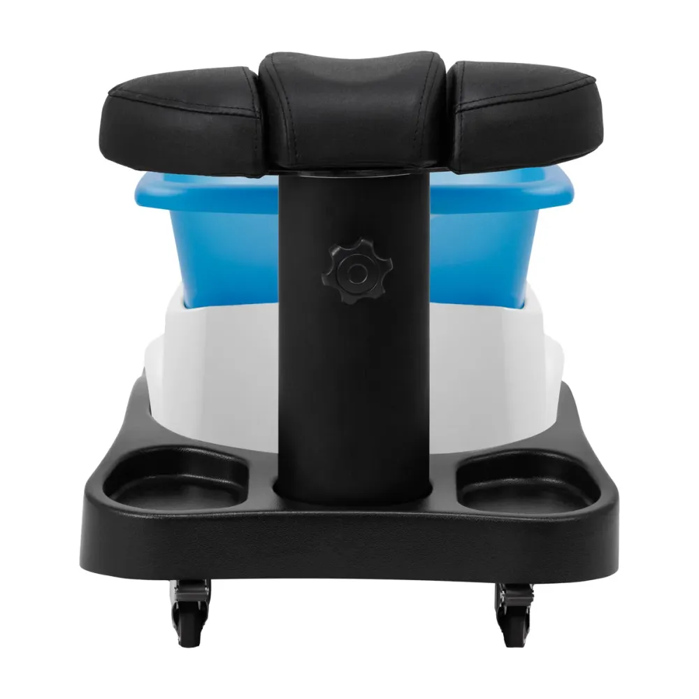 Piatto doccia Azzurro con massaggiatore e carrello bianco