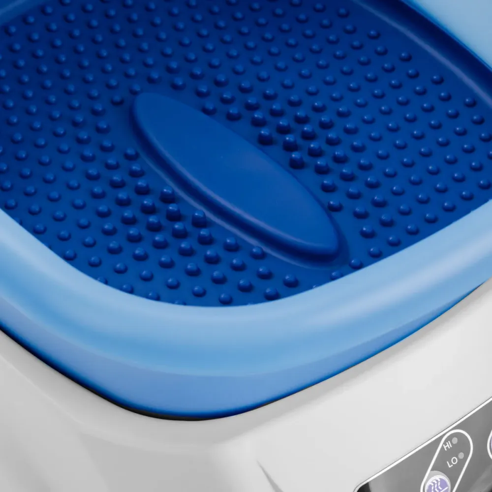 Piatto doccia Azzurro con massaggiatore e carrello bianco