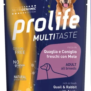 Prolife Multitaste Quaglia e Coniglio con Mele 300 g