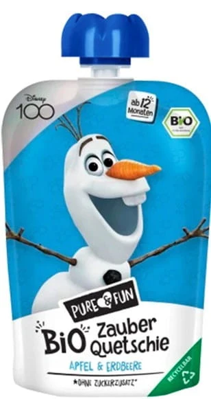 Purè di mele e fragole BIO 100 g Olaf-land Loda