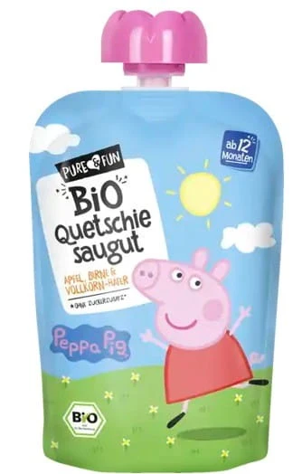 Purea di mele e pere con avena BIO 100 g Peppa Pig