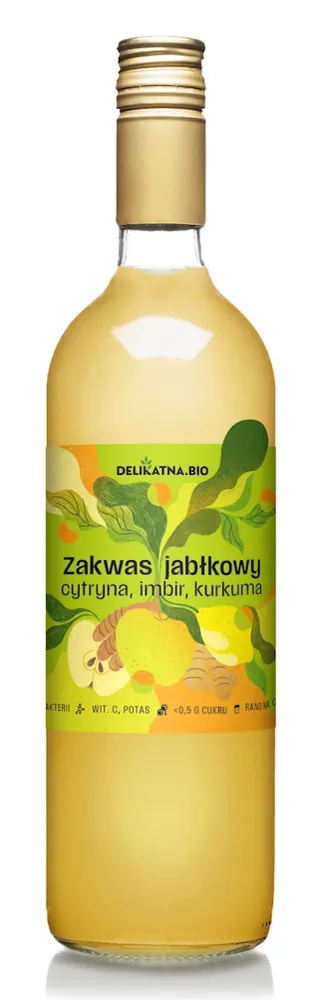 SACRIFICIO DI MELE CON LIMONE, ZENZERO E CURRICO BIO 700 ml - DELIZIOSO (ZAKWASOWNIA)