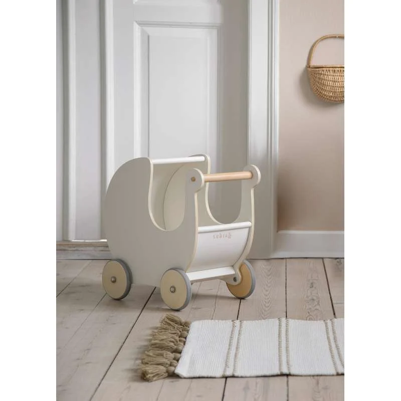 Sebra Carrello per bambole - FSC - Bianco