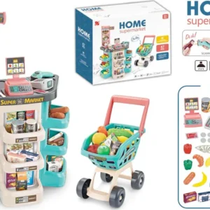 Supermarket 42 accessori e Carrello della Spesa Kidz Corner