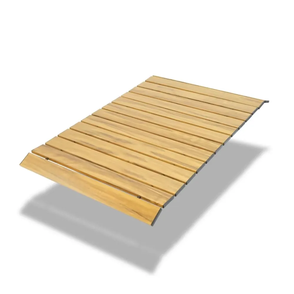 Tavolo mobile alluminio Carrello effetto legno CTXL-900
