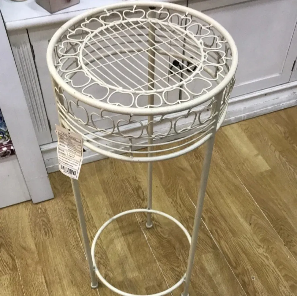 Trespolo metallo motivi mele, shabby chic